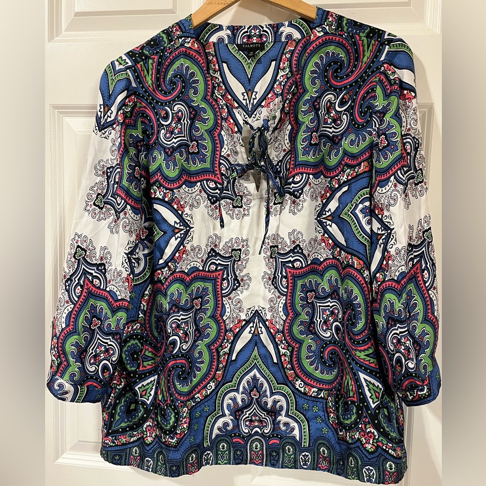 Talbots silk Women's Top - Multicolor